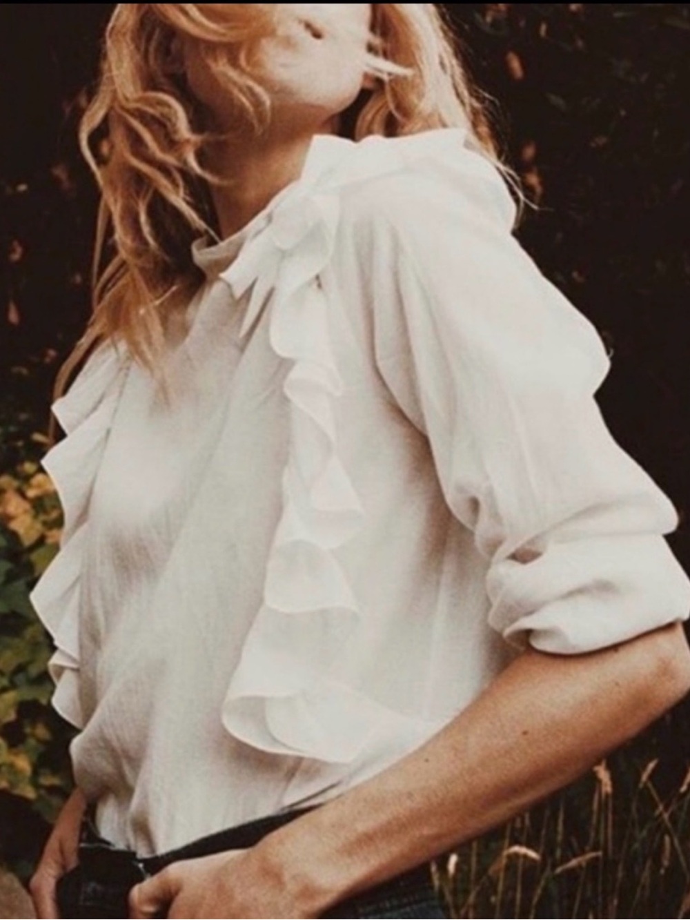 Doen White Ruffle Blouse - Picture 3 of 10